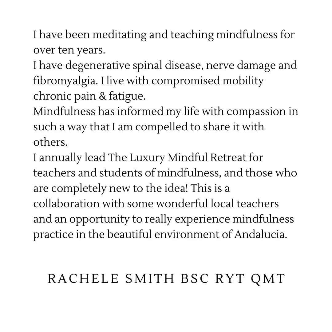 The Mindful Luxury Retreat recommended by The British Association of Mindfulness Based Approaches.